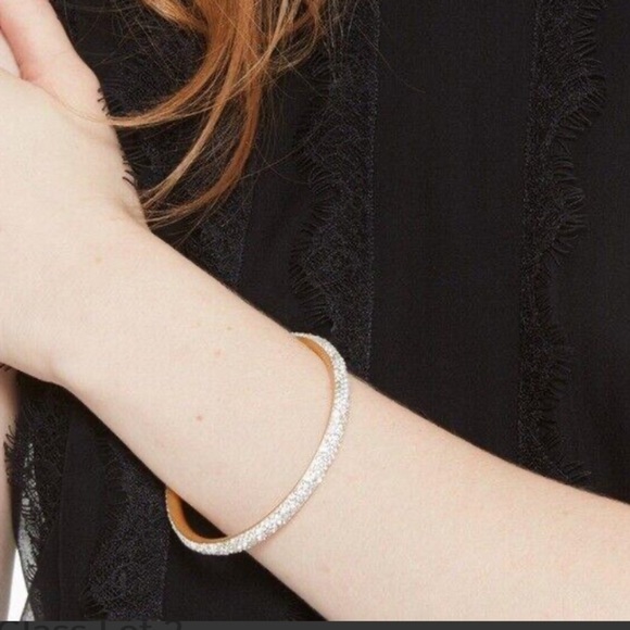 Kate spade NY Razzle Dazzle Gold Crystal Bangle Bracelet - Picture 7 of 8